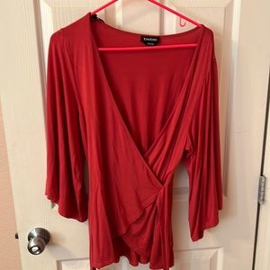 Bebe wrap quarter sleeve blouse